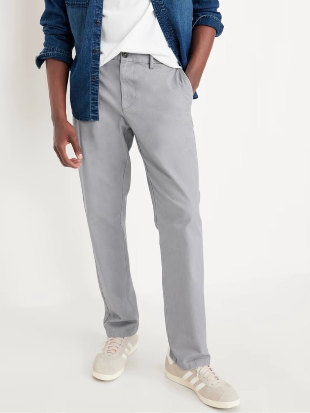 Old Navy Straight Rotation Chino Pants Grey 34x30 NWT